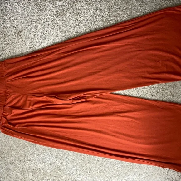 Orange Wide Leg Pants - Picture 3 of 8